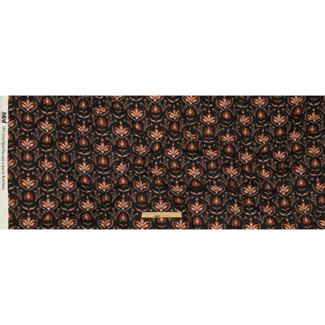 Cotton Voile - Black and Orange Floral - Watching the Fire Print - Mood Exclusive Rockland Collection