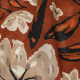 Cotton Voile - Burnt Orange Painterly Floral - Wildflower Walk Print - Mood Exclusive Rockland Collection