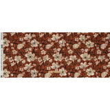 Cotton Voile - Burnt Orange Painterly Floral - Wildflower Walk Print - Mood Exclusive Rockland Collection