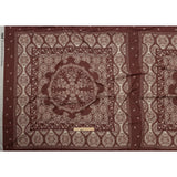 Cotton Voile Panel - Beige and Burgundy Paisley - Impressions in Time Print - Mood Exclusive Rockland Collection