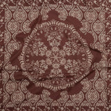 Cotton Voile Panel - Beige and Burgundy Paisley - Impressions in Time Print - Mood Exclusive Rockland Collection