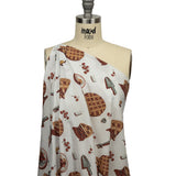 Cotton Voile - White Cherry Pies - Baked Fresh Print - Mood Exclusive Rockland Collection