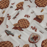 Cotton Voile - White Cherry Pies - Baked Fresh Print - Mood Exclusive Rockland Collection