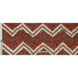 Cotton Voile - White and Orange Paisley and Chevron - Well Travelled Trails Print - Mood Exclusive Rockland Collection