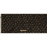 Cotton Voile - Black and Pink Floral - Mason Jar Bouquet Print - Mood Exclusive Rockland Collection