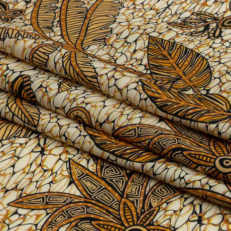 Cotton Voile - Orange and White Palm Trees - Sunny Summers Print - Mood Exclusive Rockland Collection