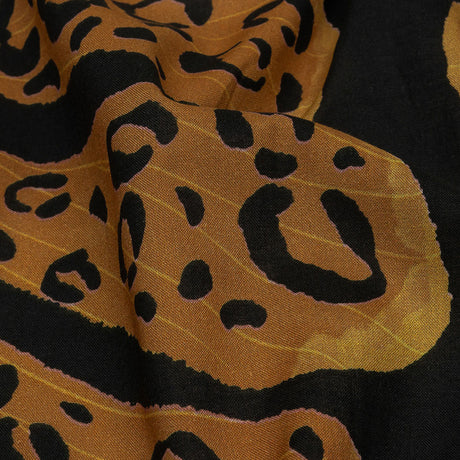 Cotton Voile - Beige and Black Wings and Tiger Stripes - Wild Wonders Print - Mood Exclusive Rockland Collection