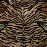 Cotton Voile - Beige and Black Wings and Tiger Stripes - Wild Wonders Print - Mood Exclusive Rockland Collection