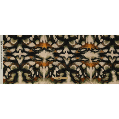 Cotton Voile - Black and Beige Abstract - From the Earth Print - Mood Exclusive Rockland Collection