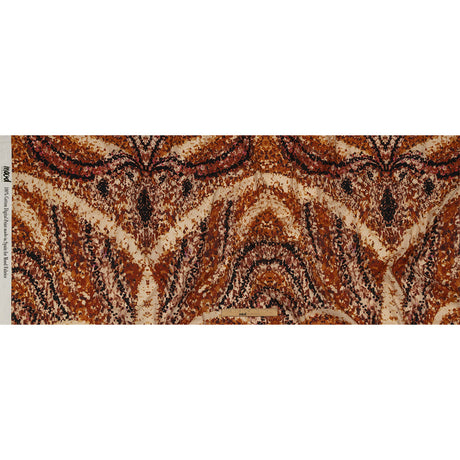 Cotton Voile - Beige and Orange Abstract - Summit Sketches Print - Mood Exclusive Rockland Collection