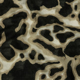 Linen and Rayon Woven - Black and Beige Abstract Spots - Fragments of Memory Print - Mood Exclusive Rockland Collection