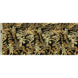 Linen and Rayon Woven - Black and Beige Ikat Leaves - Things We Leave Behind Print - Mood Exclusive Rockland Collection