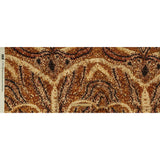 Linen and Rayon Woven - Beige and Orange Abstract - Summit Sketches Print - Mood Exclusive Rockland Collection