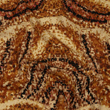 Linen and Rayon Woven - Beige and Orange Abstract - Summit Sketches Print - Mood Exclusive Rockland Collection