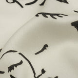 Rayon Challis - Black and White Face Drawings - Everyday Runway Print - Mood Exclusive Metro Collection