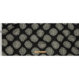 Rayon Challis - Black Lacy Medallions - Cathedral Windows Print - Mood Exclusive Metro Collection