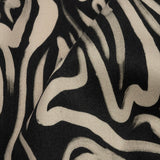 Stretch Cotton Sateen - Black and White Abstract Lines - Gallery Tour Print - Mood Exclusive Metro Collection