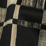 Stretch Cotton Sateen - Black and White Checks - City Blocked Print - Mood Exclusive Metro Collection
