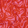 Stretch Cotton Sateen - Pink and Red Abstract - Show Goes On Print - Mood Exclusive Metro Collection
