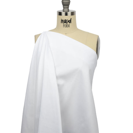 Stretch Cotton Sateen - White - Mood Exclusive Carlos Collection