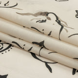Cotton Voile - Black and White Face Drawings - Everyday Runway Print - Mood Exclusive Metro Collection