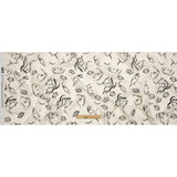 Cotton Voile - Black and White Face Drawings - Everyday Runway Print - Mood Exclusive Metro Collection