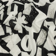 Cotton Voile - Black and White Graffiti Letters - Wall of Fame Print - Mood Exclusive Metro Collection