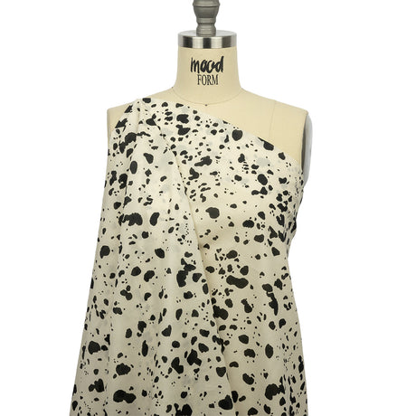 Cotton Voile - Black and White Dalmatian Spots - Fire Dogs Print - Mood Exclusive Metro Collection