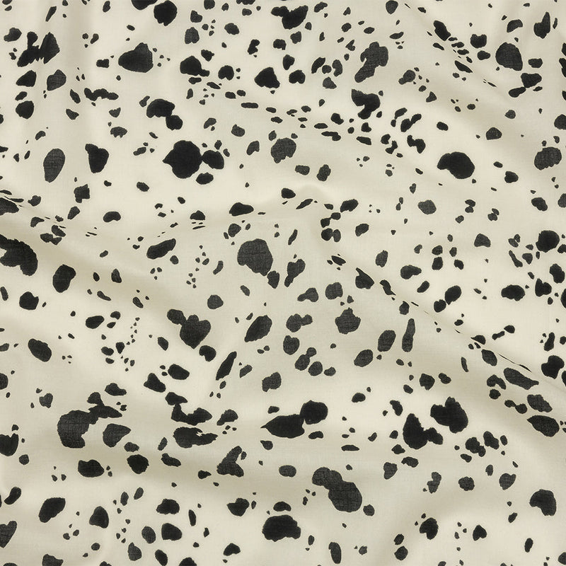Cotton Voile - Black and White Dalmatian Spots - Fire Dogs Print - Mood Exclusive Metro Collection