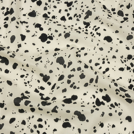 Cotton Voile - Black and White Dalmatian Spots - Fire Dogs Print - Mood Exclusive Metro Collection