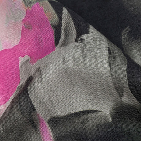 Cotton Voile - Pink and Orange Abstract Paint Drips - Painted Aspirations Print - Mood Exclusive Metro Collection