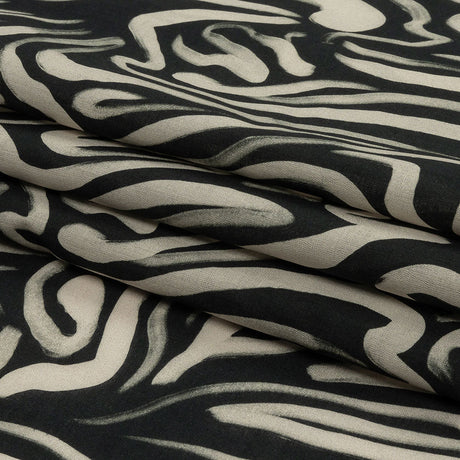 Cotton Voile - Black and White Abstract Lines - Gallery Tour Print - Mood Exclusive Metro Collection