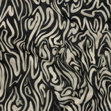Cotton Voile - Black and White Abstract Lines - Gallery Tour Print - Mood Exclusive Metro Collection