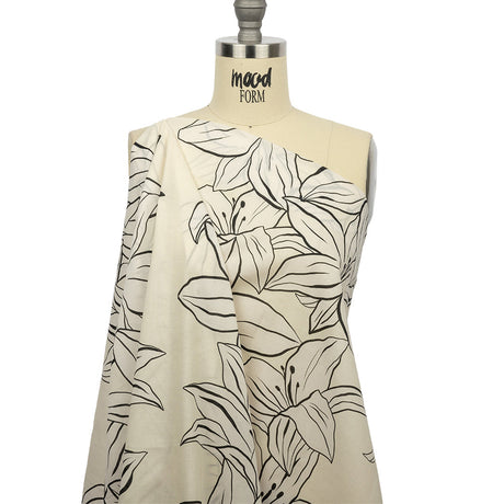Cotton Voile - White Floral - Central Park Spring Print - Mood Exclusive Metro Collection
