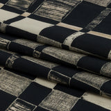 Cotton Voile - Black and White Checks - City Blocked Print - Mood Exclusive Metro Collection