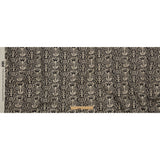 Linen and Rayon Woven - Black and White Floral Rows - Park Avenue Print - Mood Exclusive Metro Collection