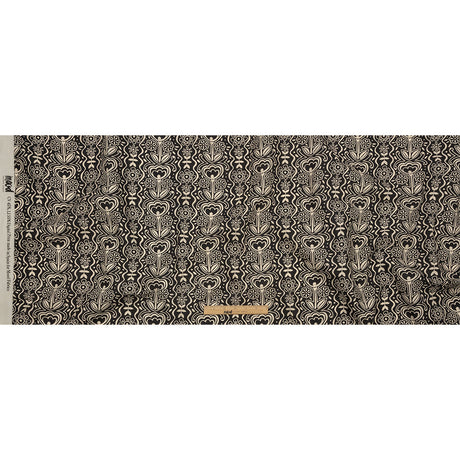 Linen and Rayon Woven - Black and White Floral Rows - Park Avenue Print - Mood Exclusive Metro Collection