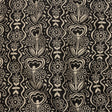 Linen and Rayon Woven - Black and White Floral Rows - Park Avenue Print - Mood Exclusive Metro Collection