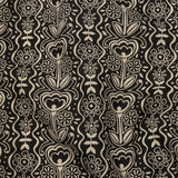 Linen and Rayon Woven - Black and White Floral Rows - Park Avenue Print - Mood Exclusive Metro Collection