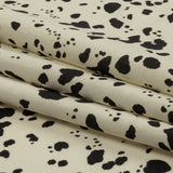Linen and Rayon Woven - Black and White Dalmatian Spots - Fire Dogs Print - Mood Exclusive Metro Collection