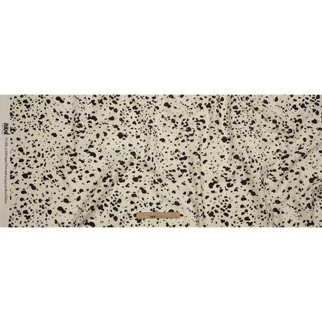Linen and Rayon Woven - Black and White Dalmatian Spots - Fire Dogs Print - Mood Exclusive Metro Collection