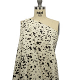 Linen and Rayon Woven - Black and White Dalmatian Spots - Fire Dogs Print - Mood Exclusive Metro Collection