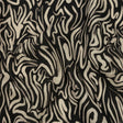 Linen and Rayon Woven - Black and White Abstract Lines - Gallery Tour Print - Mood Exclusive Metro Collection