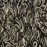 Linen and Rayon Woven - Black and White Abstract Lines - Gallery Tour Print - Mood Exclusive Metro Collection