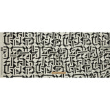 Linen and Rayon Woven - Black and White Geometric - Changing Trains Print - Mood Exclusive Metro Collection