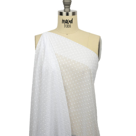 Polyester Swiss Dot - White - Mood Exclusive Annamae Collection