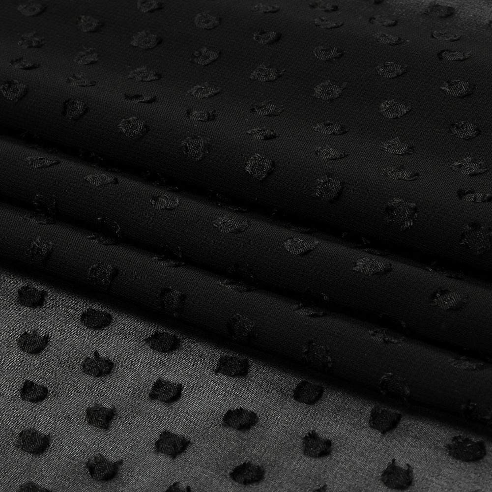 Polyester Swiss Dot - Black - Mood Exclusive Annamae Collection