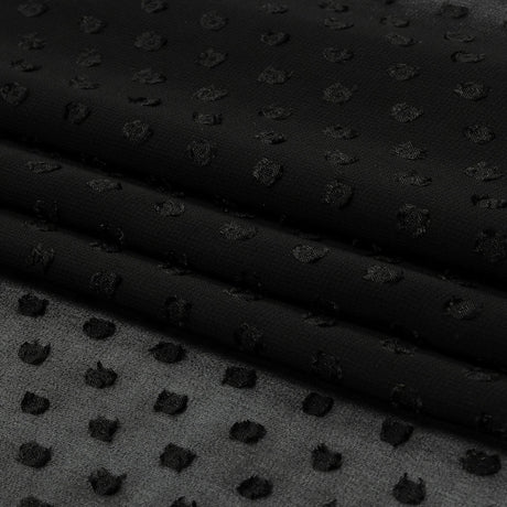 Polyester Swiss Dot - Black - Mood Exclusive Annamae Collection