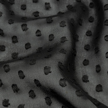 Polyester Swiss Dot - Black - Mood Exclusive Annamae Collection