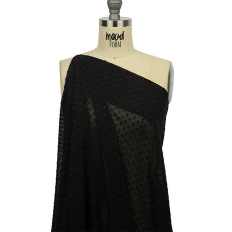 Polyester Swiss Dot - Black - Mood Exclusive Annamae Collection